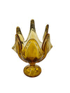 8.25" Tall Viking Amber Glass Swung Vase