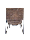 MCM Frederick Weinberg Designed Wicker & Iron Lounge Chair