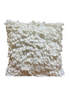White Feathery Linen Pillow
