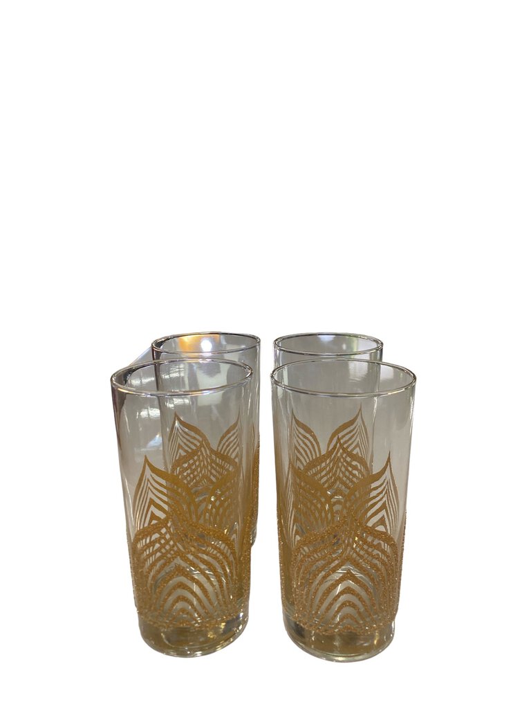 Georges Briard Feather Highballs (set of 4)