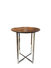 Baughman Chrome and SOLID ROSEWOOD Side Table