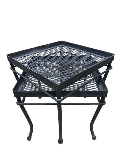 Russell Woodard Mid Century Side Tables - Original Powdercoat and Patina