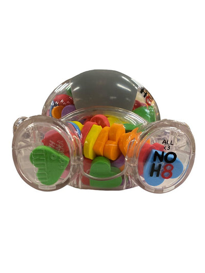 ALL <3 NOH8 8" Rainbow Clear Shell Dunny Filled with Hearts