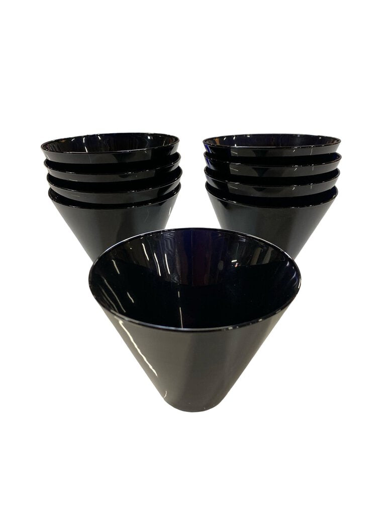 Mid Century Glass Glass Highballs (set of 9)