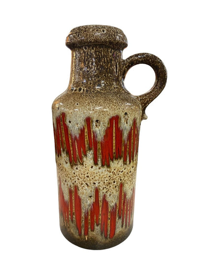 Vintage Scheurich 14.5" H West German Ceramic Vase 407-35