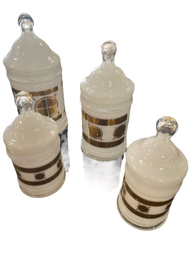 Culver Mid Century Modern Glass Canister Set (4 pc)