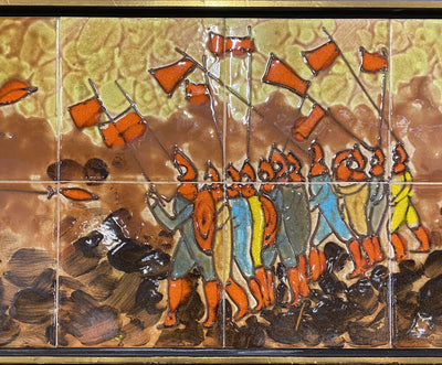 Harris Strong Mid Century Monumental Art Tile Wall Sculpture