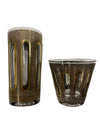 Culver Black Tiffany Glassware Mid century Modern (set of 10)