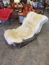 Vintage Acrylic and Sheepskin Lounge Chaire