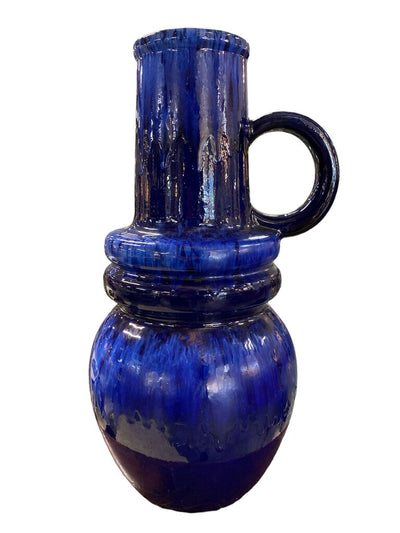 Vintage 70's Scheurich Blue Floor Vase