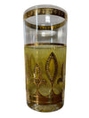 MCM Culver Fleur-de-lis Highball Glass 22K Gold Set of 8
