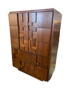 Lane Staccato Mid century Cubist Brutalist Chest of Drawers