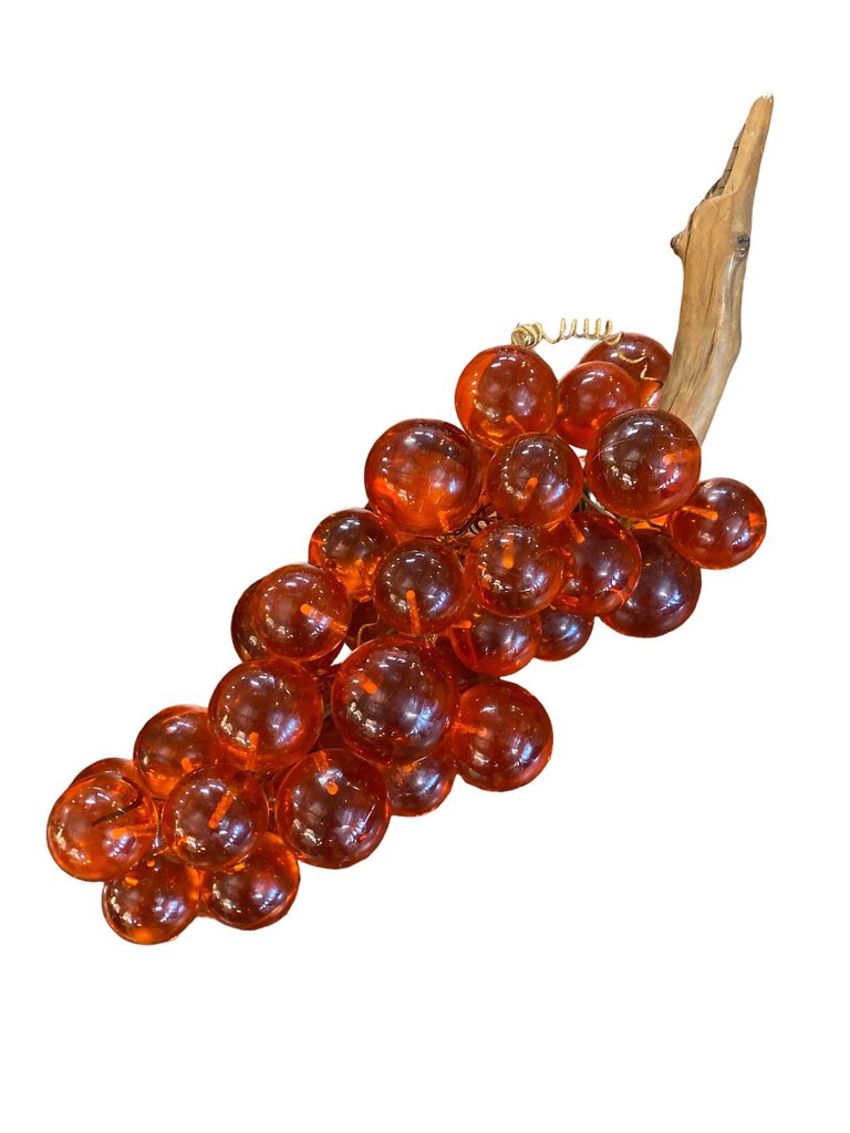 Orange Mid Century Modern Lucite Grapes
