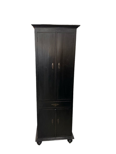 Vintage Tall Black Cabinet