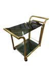 Hollywood Regency Brass Post Modern Bar Cart