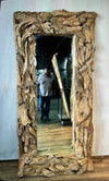 Driftwood Frame Statement Mirror 77" x 39"