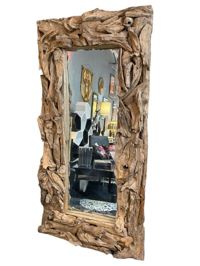 Driftwood Frame Statement Mirror 77" x 39"