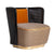 Modern Accent Club Chair Wood Cane & Velvet