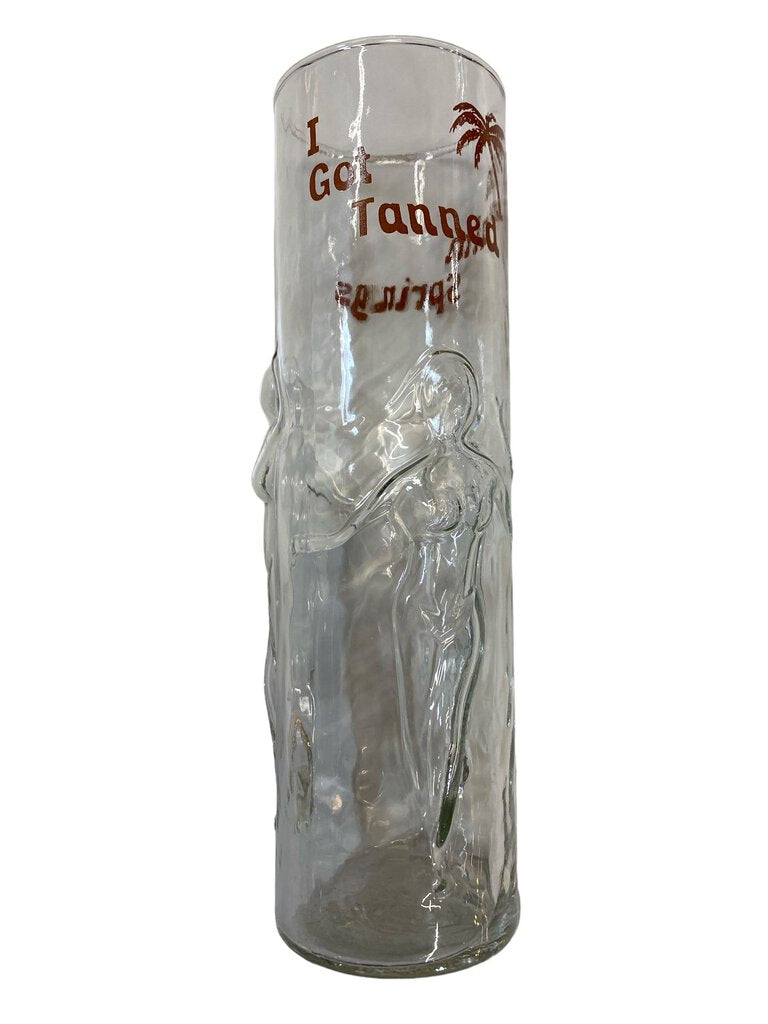 Mid century Nude Women "I tanned in Palm Springs" Glasses (set of 3)