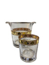 House of Spades Mid Century Ice Bucket and Old Fashioned Glass