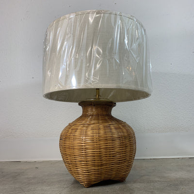 Mid Century Modern Rattan Table Lamp