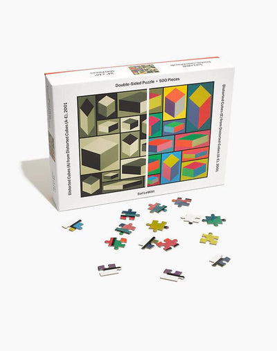 Sol LeWitt MoMa Distorted Cubes 2001 Double-Sided Puzzle 500 Piece Puzzle