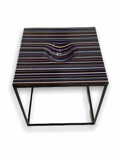 Orfeo Striped Glass Top Table