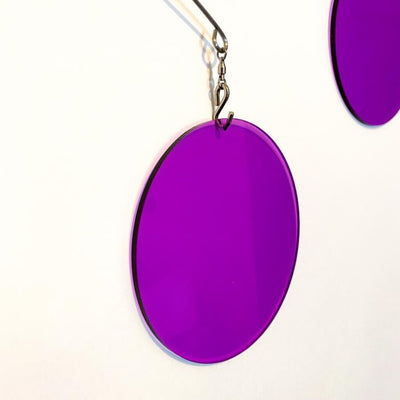 Mobile Cantilevered Circles: Clear Purple