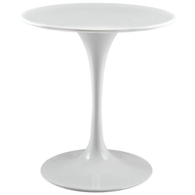 Tulip Dining Table / 48" Round / White Top / White Base